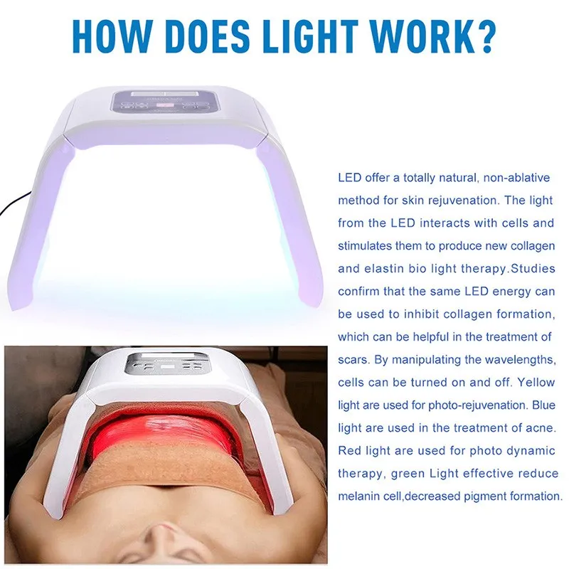 LM004 Drop Ship USA 4 Ljus IPL LED FACIAL MASK PDT För Body Skin Beauty Machine Acne Treat Salon Skönhetsutrustning