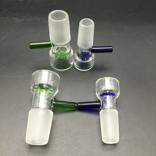 Two Colors bowl wholesale slide glass bowls 14mm 18mm Smoking Accessories with snowflake filter for bongs