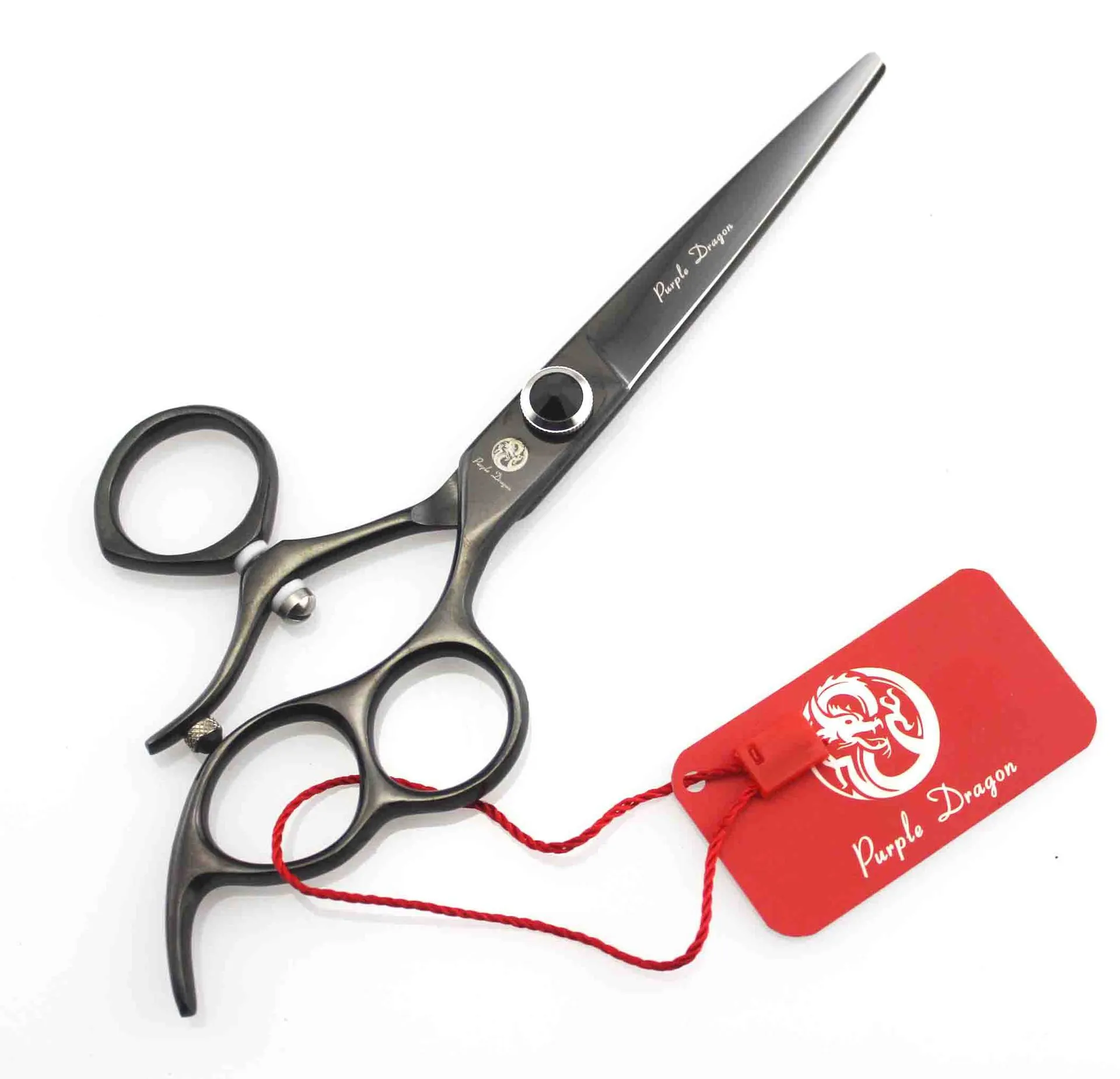 614 # 5.5 '' '/ 6' 'marca Roxo Dragon Top Grau Scissors Tesoura 440C 62HRC Barbeiros profissionais Corte tesoura de cabelo