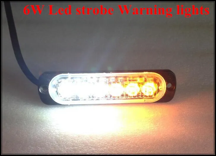 Haute intensité DC10-30V 6*3W Led feux d'avertissement de surface de voiture, phares stroboscopiques, lumière de secours, étanche