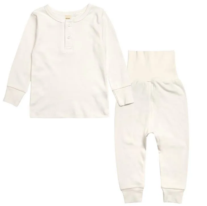 Ins Autunno Inverno Ragazze Ragazzi Vestiti Set Bambini Pigiami bambini Set Loungewear T-shirt in cotone + Pantaloni 2 pezzi Abiti bambini W079