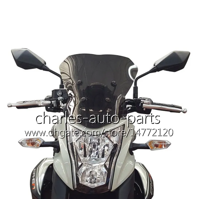 دراجة نارية الزجاج الأمامي الزجاجي ل Kawasaki ER-6N 12 13 14 15 16 ER6N 2012 2014 2014 2015 2016 airflow الرياح flyscreen deflector