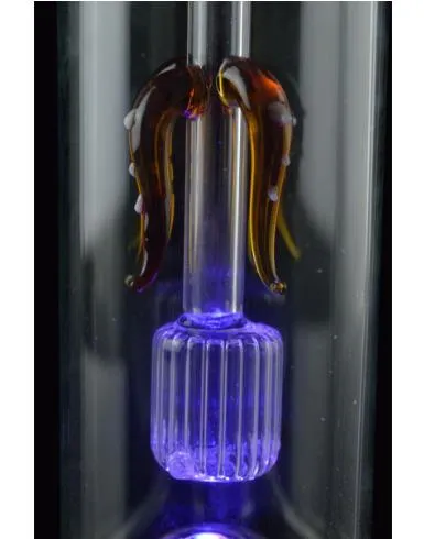 Новый сияющий бонг встроенный Perc стеклянная водяная труба соты на 10 -миллиметровую пепельную ловцы бонг вихрек.