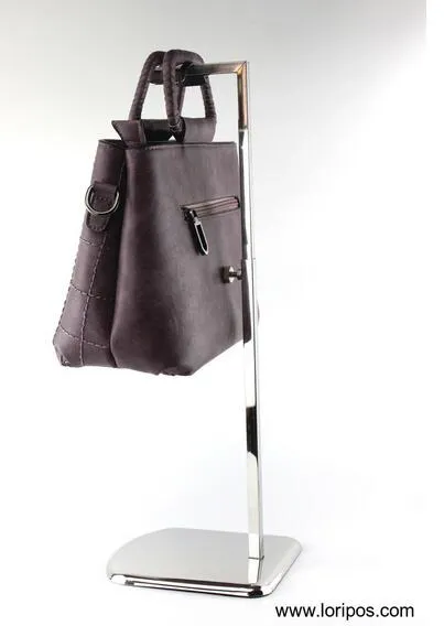 Metall rostfritt stål väska hållare display rack butik butik man kvinnor väska hållare stativ