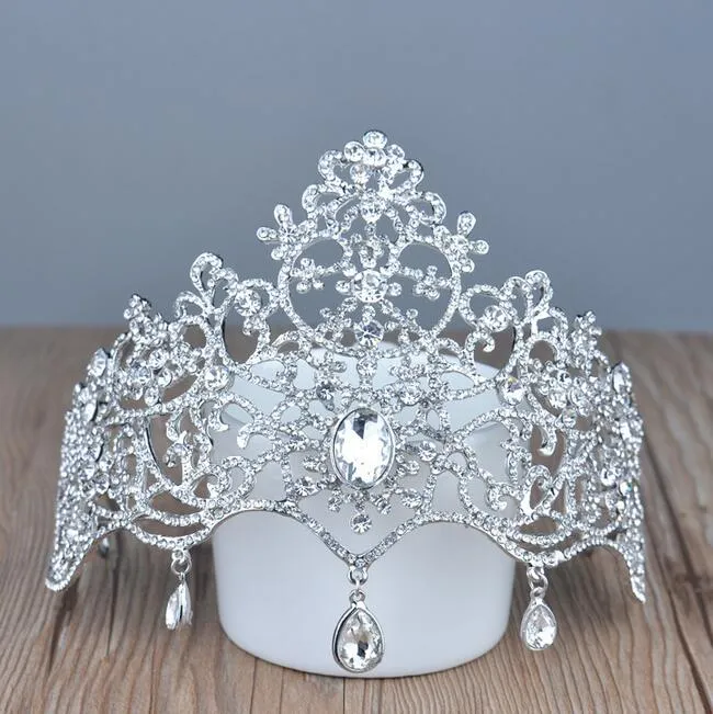 Bruids kroon tiaras accessoires bruiloft sieraden kristal goedkope modestijl bruid haaraccessoires sieraden ht137223c