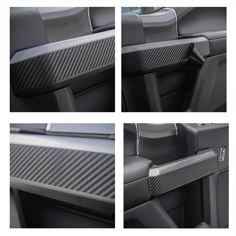 Innere Türgriff Carbon Faser Aufkleber Schwarz Auto Innen Zubehör Fit Hohe Qualität Für Ford F150 201520161409727