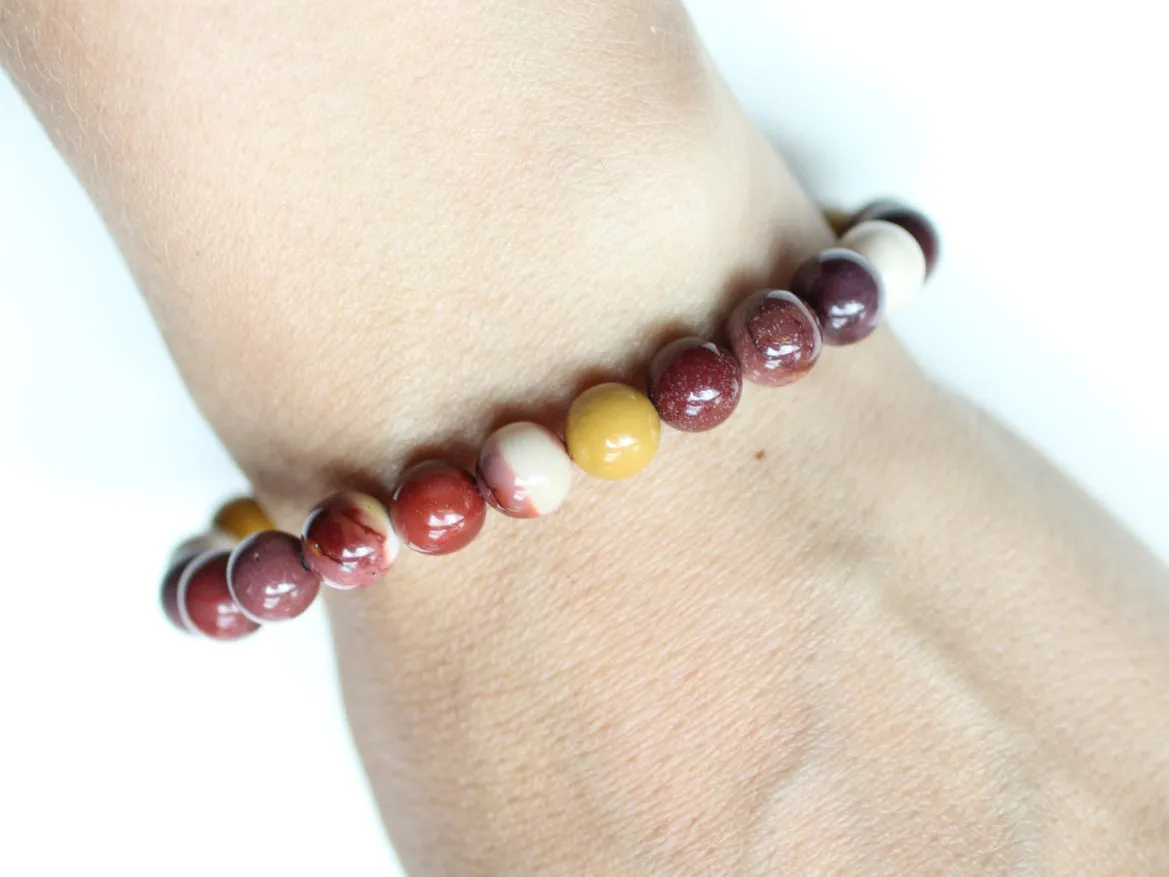 SN1085 Moukaite Jasper Bracelet Reiki Energy Grounding Bracelet Root Chakra Bracelet Mode Yoga Mala Bracelet276w