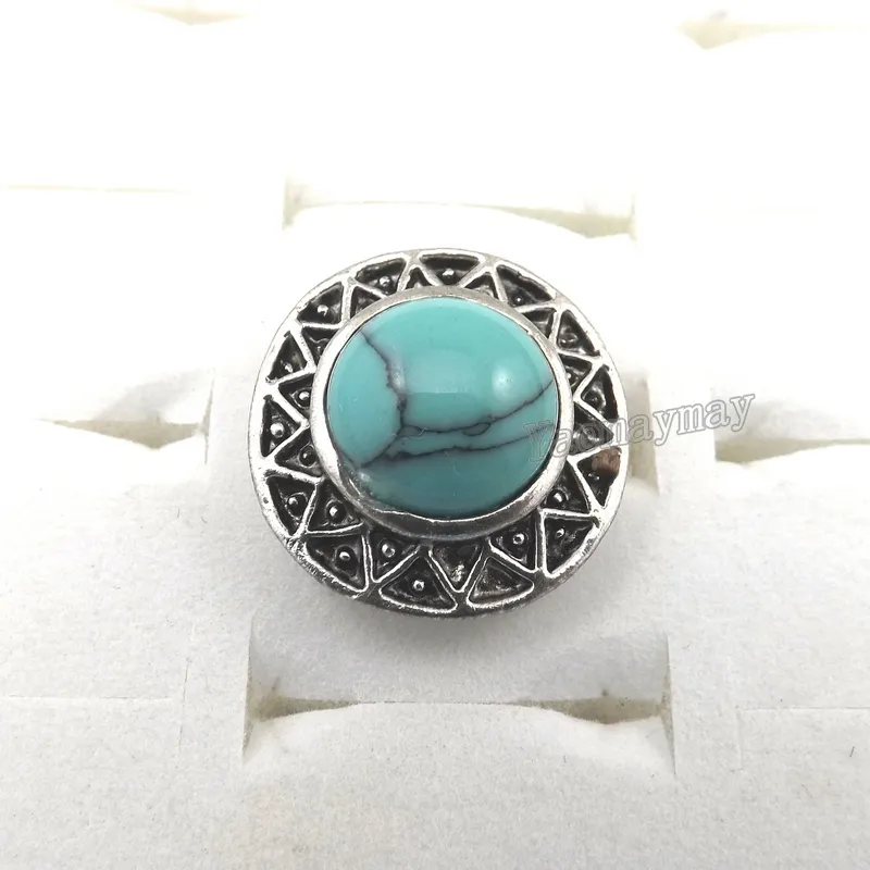 Brand New Vintage Turquoise Stone Rings Mixed Design Adjustable Antique Tibetan Silver Rings Wholesale