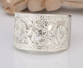 Anello da donna in argento sterling 925 Nuovo design Fashion Style Girl Beautiful Pretty Cluster Rings Party Gift
