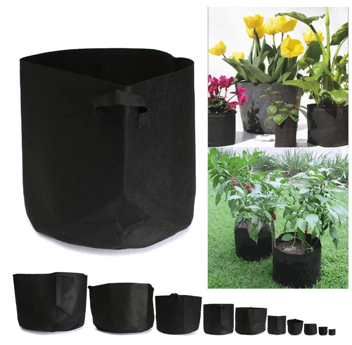Wholesale Round Non-woven Fabric Plant pots Pouch Root Container Grow Bag Aeration Vegetable Container Garden Planters