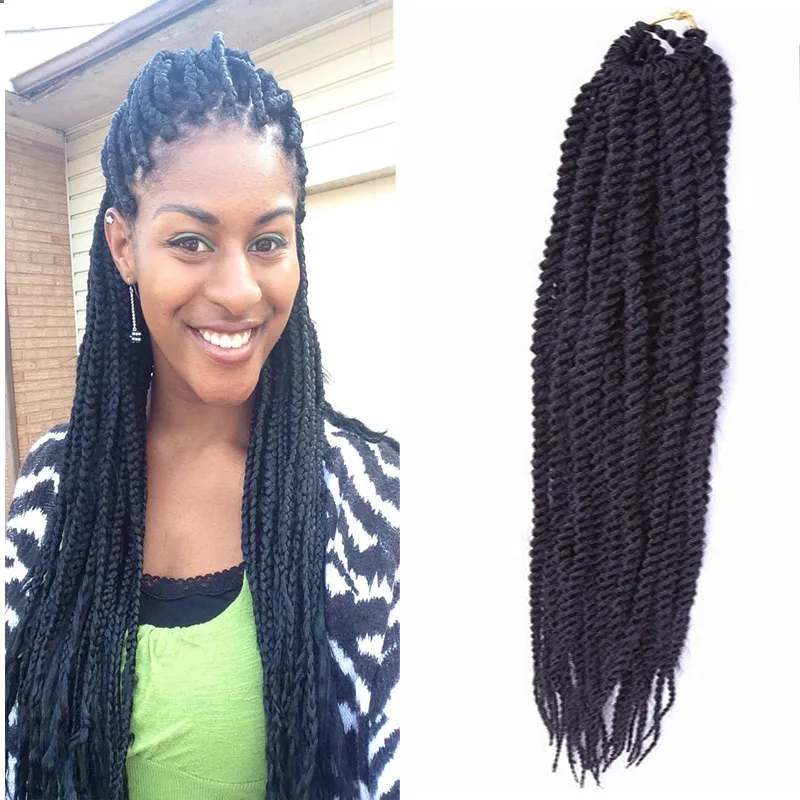 Clearance !! Afrikanska flätor 100g / pack 3st Box / Virka flätor Hair African Braids Bundles Extensions Waves Hot Sale Gratis frakt