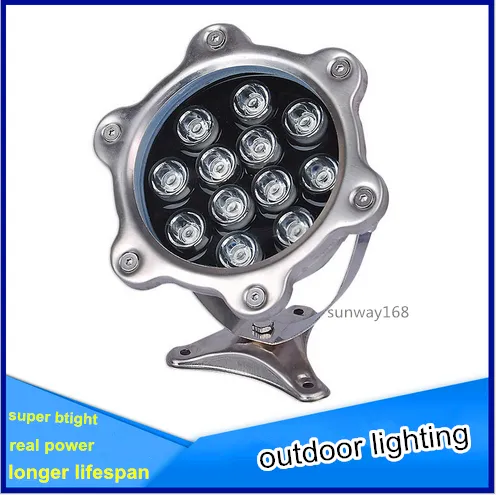 Best DC12V Underwater LED lights 9W 1000LM Waterproof IP68 Swimming Fountain Lamp RGB/warm white/pure white stainless steel 304 lamp body