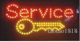 stic PVC frame Ultra Bright LED Neon Light Animated LED SERVICE Sign eye-catching slogans board free shipping