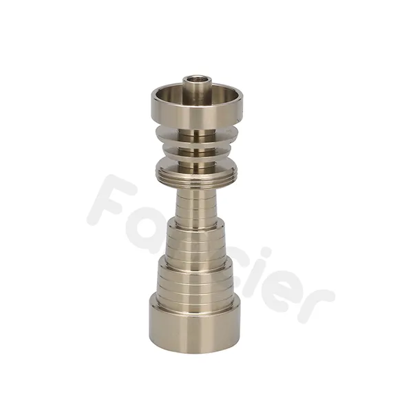 Gr2 Domeless Titanyum Çiviler 6 In 1 Bong Tool Set 10mm 14mm 18mm Domeless Gr2 Titanyum Nail Carb Cap Dabber Cam Bong İçin Silikon Kavanoz