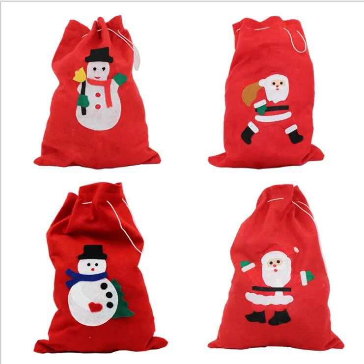 Santa Claus Sack Christmas santa Bag Kids Christmas Gift Bags Christmas Candy Gift Bag Backpacks Xmas Bags Drawstring Backpack