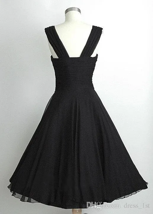 Amzing Siyah Homecoming Elbiseler 2015 Şifon Askıları Pleats Ucuz Vestidos De Fiesta Kokteyl Kız Parti Kısa Balo Elbise Custom Made EN90717