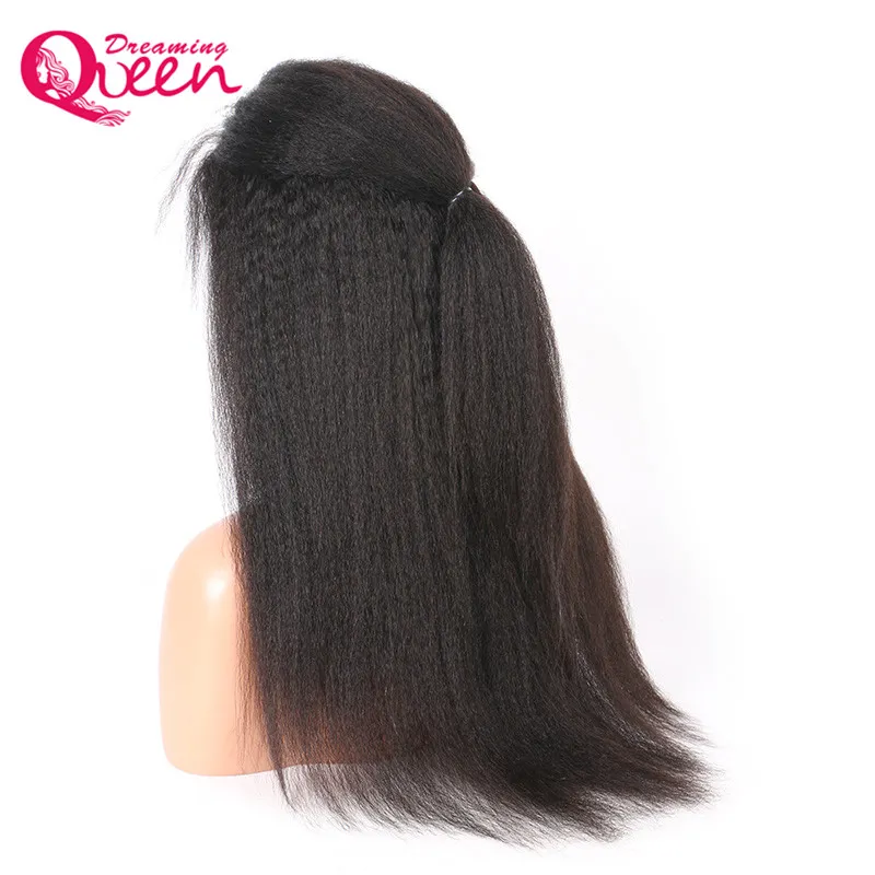 Kinky Straight Wig Full Lace 100% Virgin Human Hair Paryk för Svarta Kvinnor Med Baby Hår Italienska Yaki