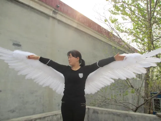 Custom Unique high quality white large size Angel Devil Feather Wings stage performance COSPLAY props EMS 