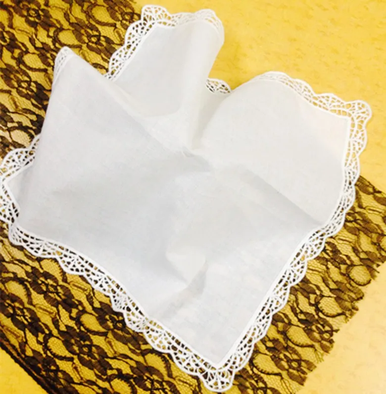 شحن مجاني البريطانية النمط الكلاسيكي / الكثير أبيض من القطن بنسبة 100٪ السيدات Handkerchiefs12 