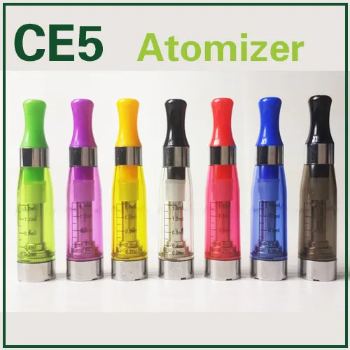 CE5 Clearomizer No Wick Cartridge Upgraded Ego CE4 Atomizers 1.6ml E Cigarette 510 Pyrex Tank For eGo-T Evod Battery E-Cig Starter kits