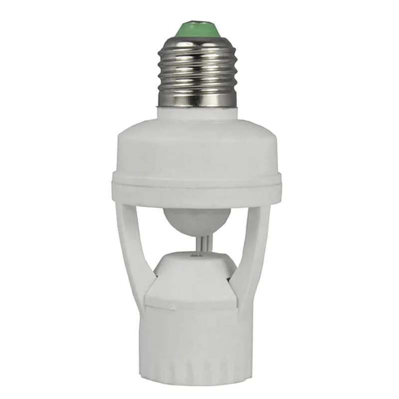 AC 110-220V 360 graden 60W PIR-inductie Motie Sensor IR Infrarood Human E27 Plug Socket Schakelaar Basis LED Bulb Lichtlamphouder