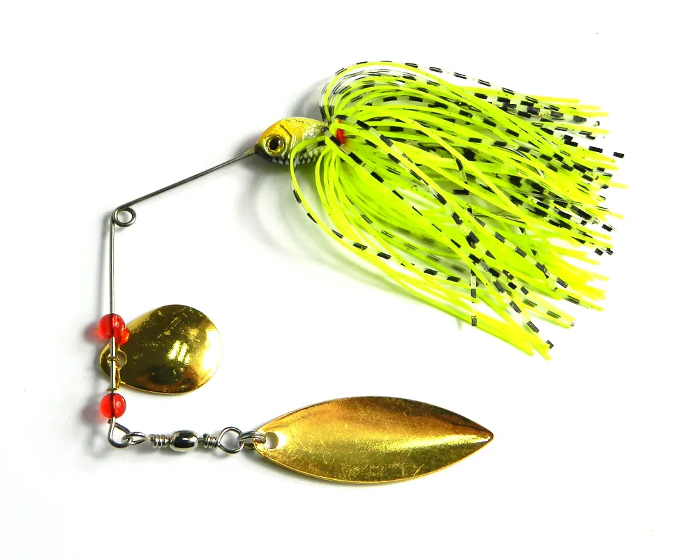 HENGJIA Spinnerbait Bass Bait Hard Fishing Spinner Lure Metal Sequins 14.8g/0.52oz Fishing Tackles