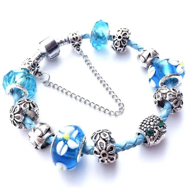 Подходит для ювелирных браслетов Big Hole Beads Crystal Dese Beads Charms для свободных бусин DIY Европейские колье аксессуары 2530