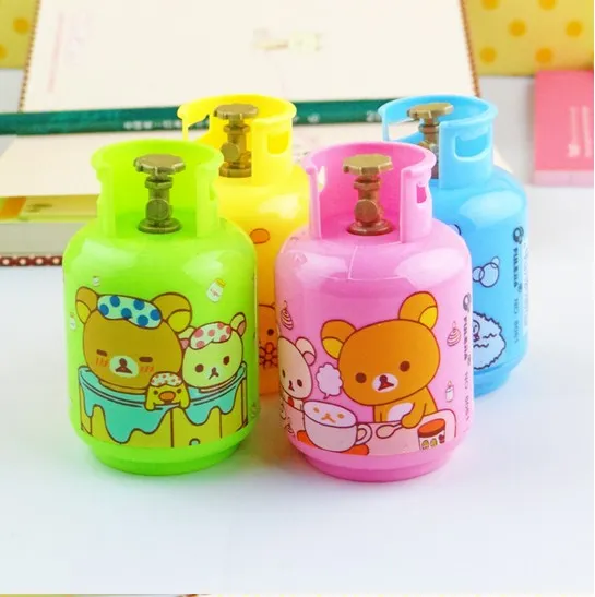 Kawaii Stationery Gas Cylinder Plastic Random Color Pencil Sharpener Shool & Office Supply Korean Stationery Cute Stationery