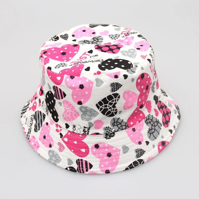 Fashion bucket hats for kids floral strawberry Cherry apple animal printed baby girls boys sunhats infant child toddler caps 30styles H-1