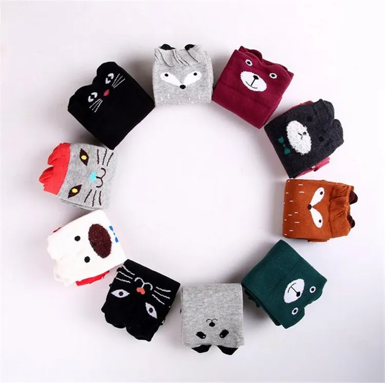 New Fox Design Knä High Baby Socks Girls Leg Warmers Knee Pad Child Socks 2-12Years Gratis frakt 2785