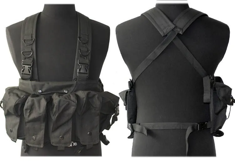 Tactical Hunting Chest Rig Large Capacity Mag Carrier 7 Pocket Combat Airsoft Paintball Vest ht1309541359