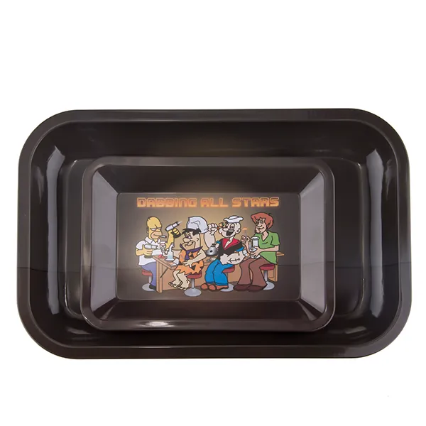 Rolling Tray, omijający wszystkie gwiazdy tace z dwoma rozmiarami metalowej palety do palenia akcesoriów 3505194