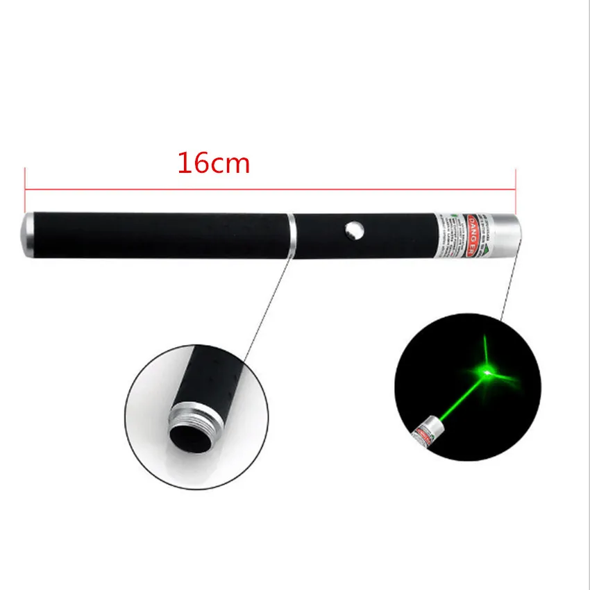 Laser pekare penna grön ljus laser penna 5mw 532nm stråle för SOS Montering Nattjakt Undervisning Xmas Present Paket grossist / parti