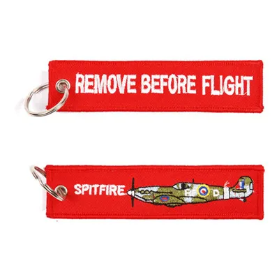 Spitfire إزالة قبل الطيران نسيج مفتاح سلسلة الطيران العلامات 13 × 2.8cm الكثير