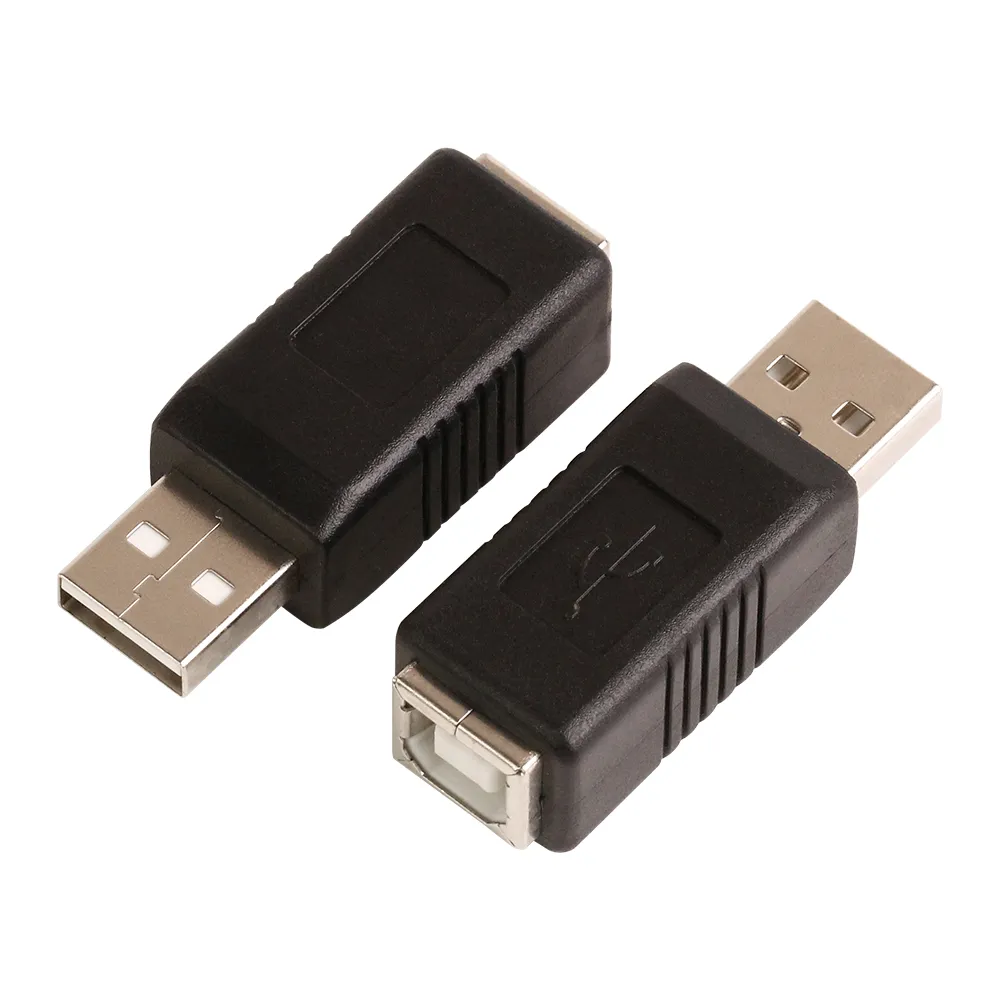 USB 2.0 A till B Kvinna till Manlig skrivarskanner Kabeladapteromvandlare