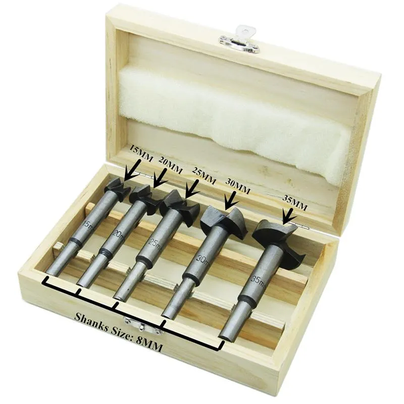 Woodpeckers Forstner Bit Set With Round Shank Clean Holes, Accurate