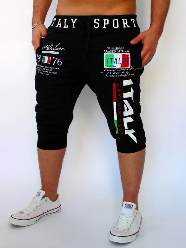 Pantaloncini da ginnastica da uomo Collant da palestra a compressione Bermuda Basket Pantaloncini da palestra Italia Stampa Design Sport Uomo Homme Pantaloncini da surf da corsa SUWAA