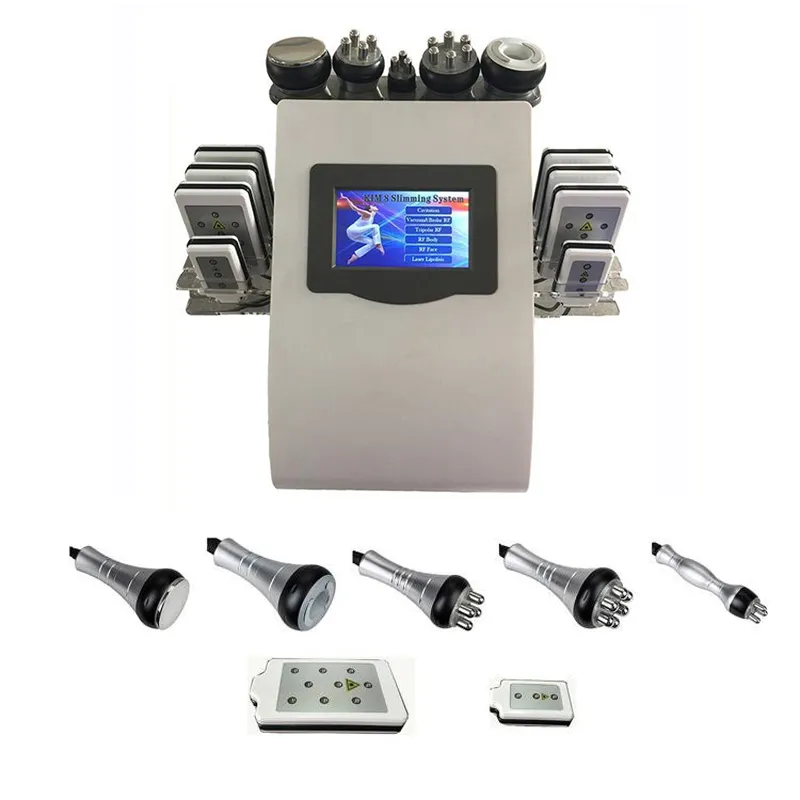 New Hot 6 In 1 Cavitation Vacuum RF Radio Frequency Slimming Machine for Spa Fast