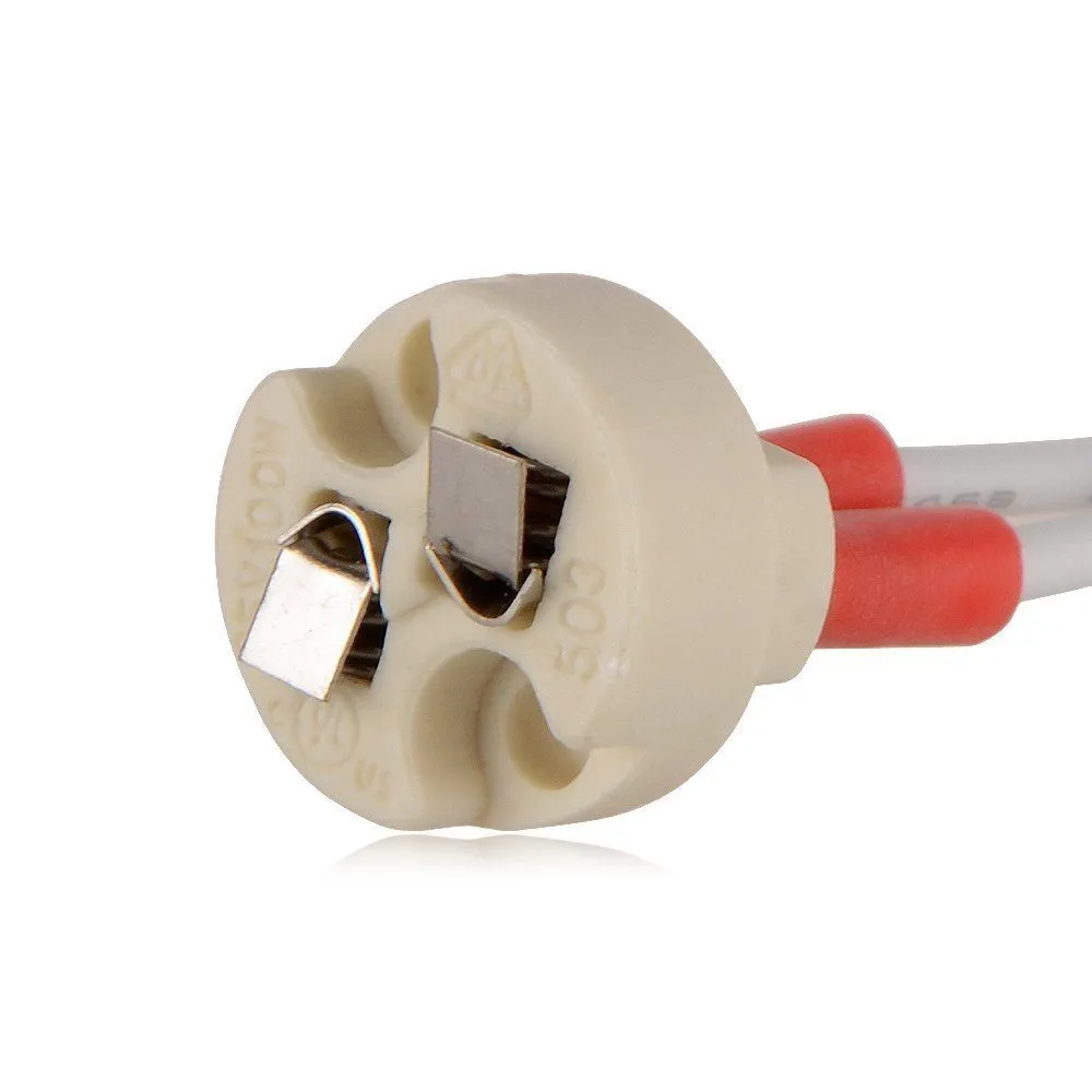 MR16 MR11 Socket LED Lamp Bulb Holder Base Ceramic Cable Main Wire Connector