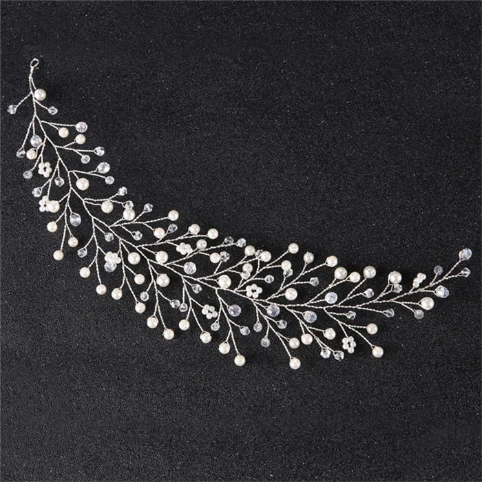 Luxe perle cristal bandeau bijoux de cheveux de mariée strass perle bandeau demoiselle d'honneur robe de mariée accessoires bandeau de cheveux