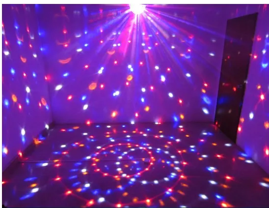 9 LED Afstandsbediening DMX 512 Crystal Magic Ball Effect Licht Digitale Disco Dj Podiumverlichting 247f