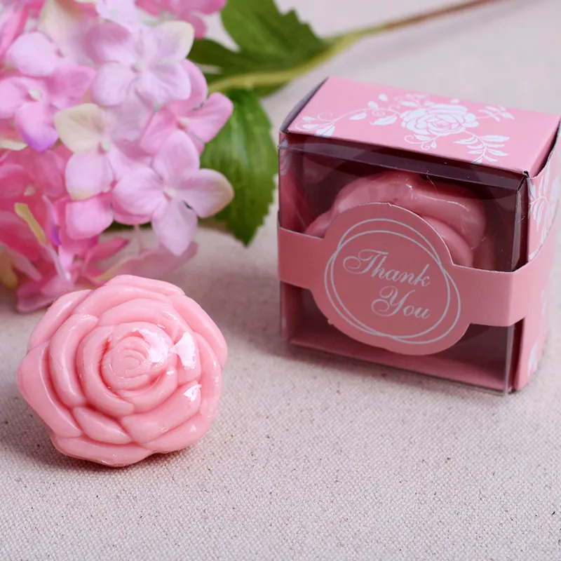 12st Soap Rose Flower With Gift Box Bröllop Favoriter Baby Shower Party Julklapp Rosa / Vit / Gul / Lila