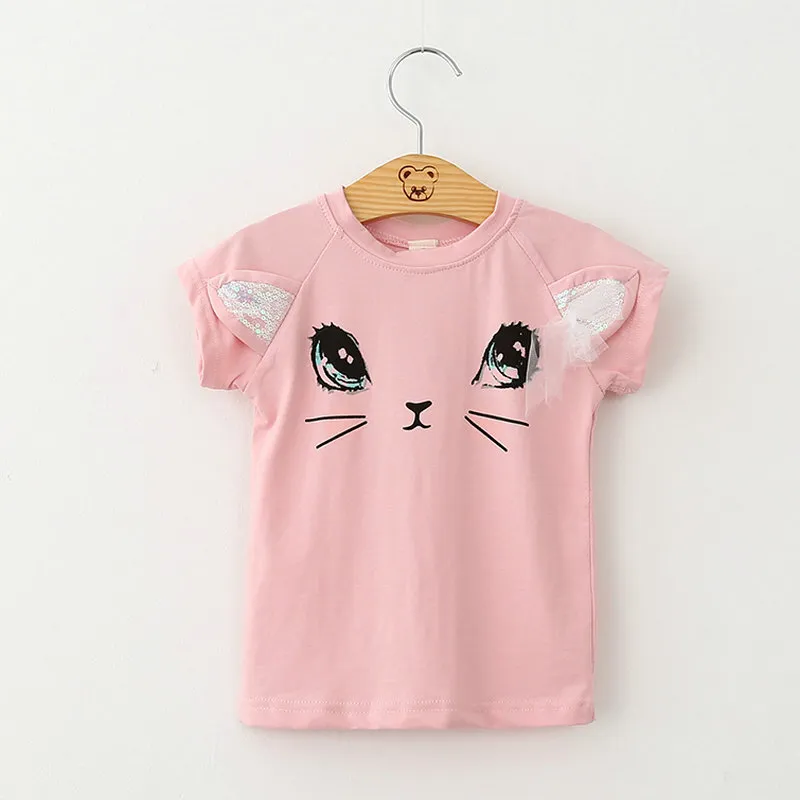 Bear Leader Girls Clothes 2016 Brand Girls Clothing Sets Kids Clothes Cartoon Cat Children Clothing Toddler Girl Tops+Skirt 2-6Y tz-31