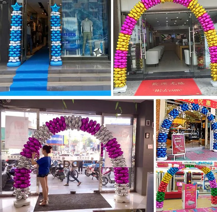 Globo de color metálico Tréboles en forma de corazón Globos de papel de helio de aire Decoración de fiesta de cumpleaños de boda Suministros festivos juguetes para niños