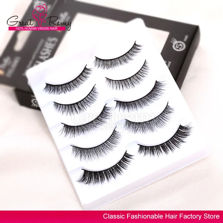 Greatremy Different Styles Hand-made Makeup Natural Thick Soft Fake Eyelashes for Party and Daily Use