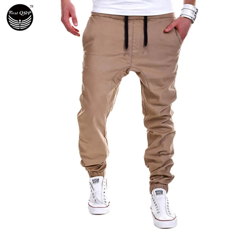 Partihandel-Mens Joggers Pantalon Homme Men Byxor Mallas Hombre Elastiska Korsbyxor Sweatpants Jogger Svart Pantaloner 2xl