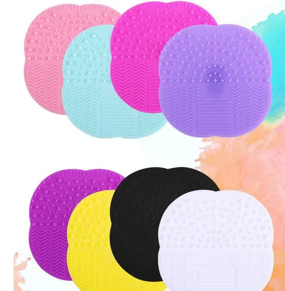 Hot Silicone Makeup Brush cosmetic brush Cleaner Cleaning Scrubber Board Mat washing tools Pad Hand Tool