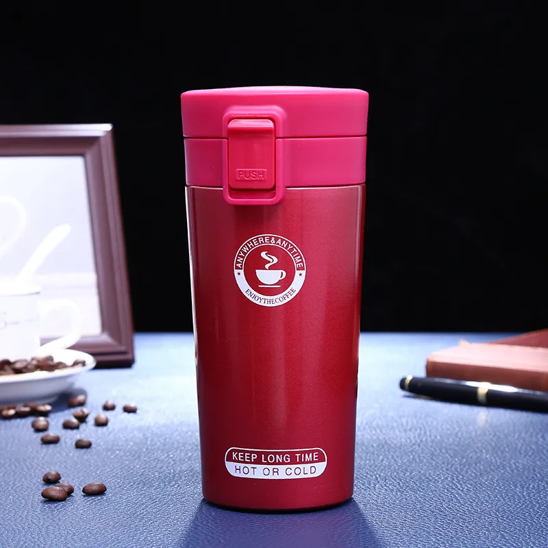 380ML Mug Coffee Cup Stainless Steel Vacuum Flasks Thermoses My Water bottle Insulated Thermo cup Travel Car Mugs 77