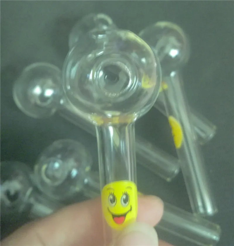 Vidro de vidro queimador tubulação grossa cera pyrex tubo de água Dab Bong tubulações fumando bolha de mão