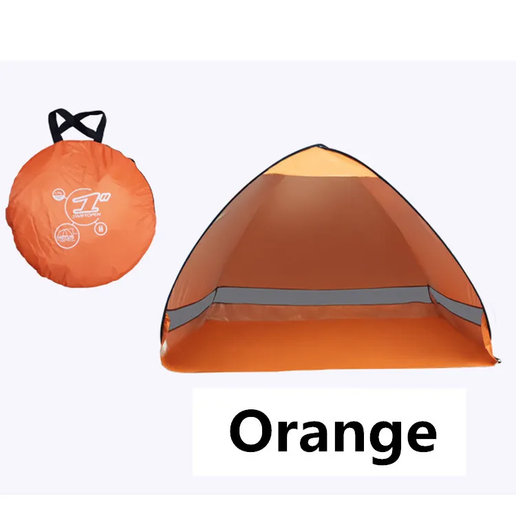 ビーチ旅行芝生のための2-3人の紫外線保護テントのための簡単なキャリーテント屋外キャンピングアクセサリー/ロットカラフルなテント